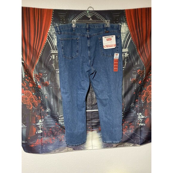 Rustler Wrangler Denim Jeans Men’s Size 42X30 Blue Brand New Work Wear - Picture 1 of 6